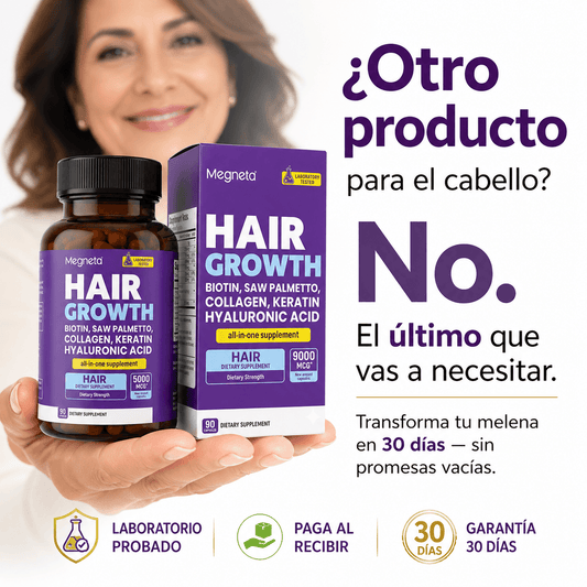 Cápsulas de Crecimiento Capilar con Ácido Hialurónico y Keratina