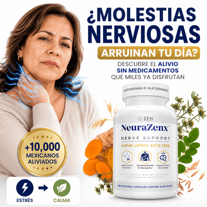 Zen Health® Cápsulas de Soporte Nervioso 120 Cápsulas