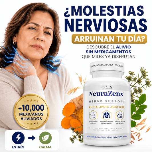 Zen Health® Cápsulas de Soporte Nervioso 120 Cápsulas