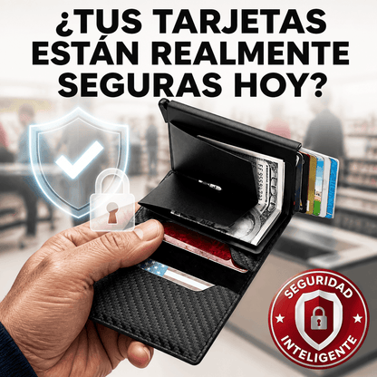 Cartera de Aluminio y Fibra de Carbono Antirrobo