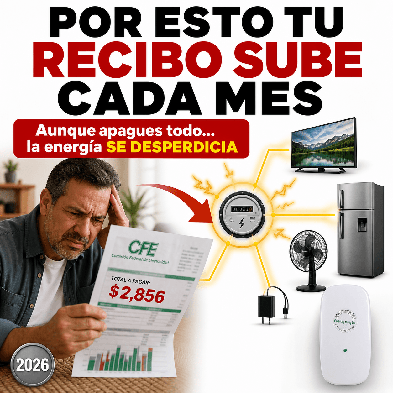 Dispositivo de Ahorro de Energía Inteligente con LED Indicador
