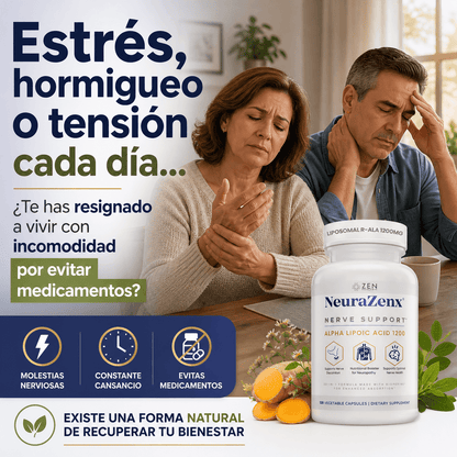 Zen Health® Cápsulas de Soporte Nervioso 120 Cápsulas