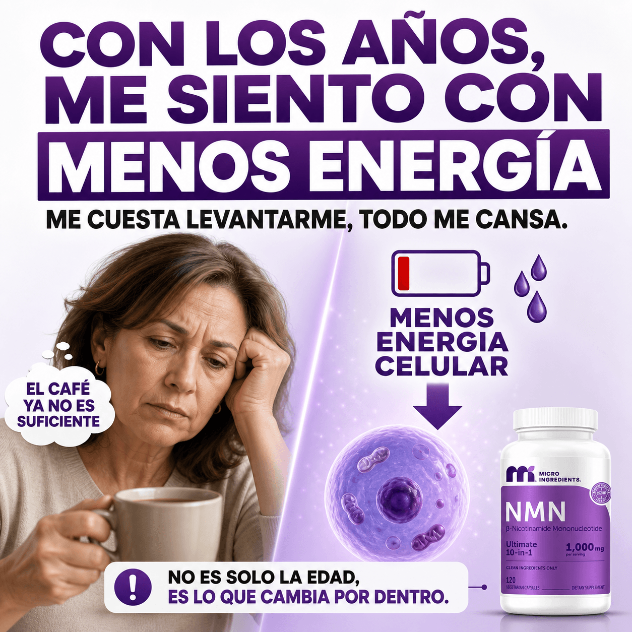 Suplemento NMN Energía y Antienvejecimiento