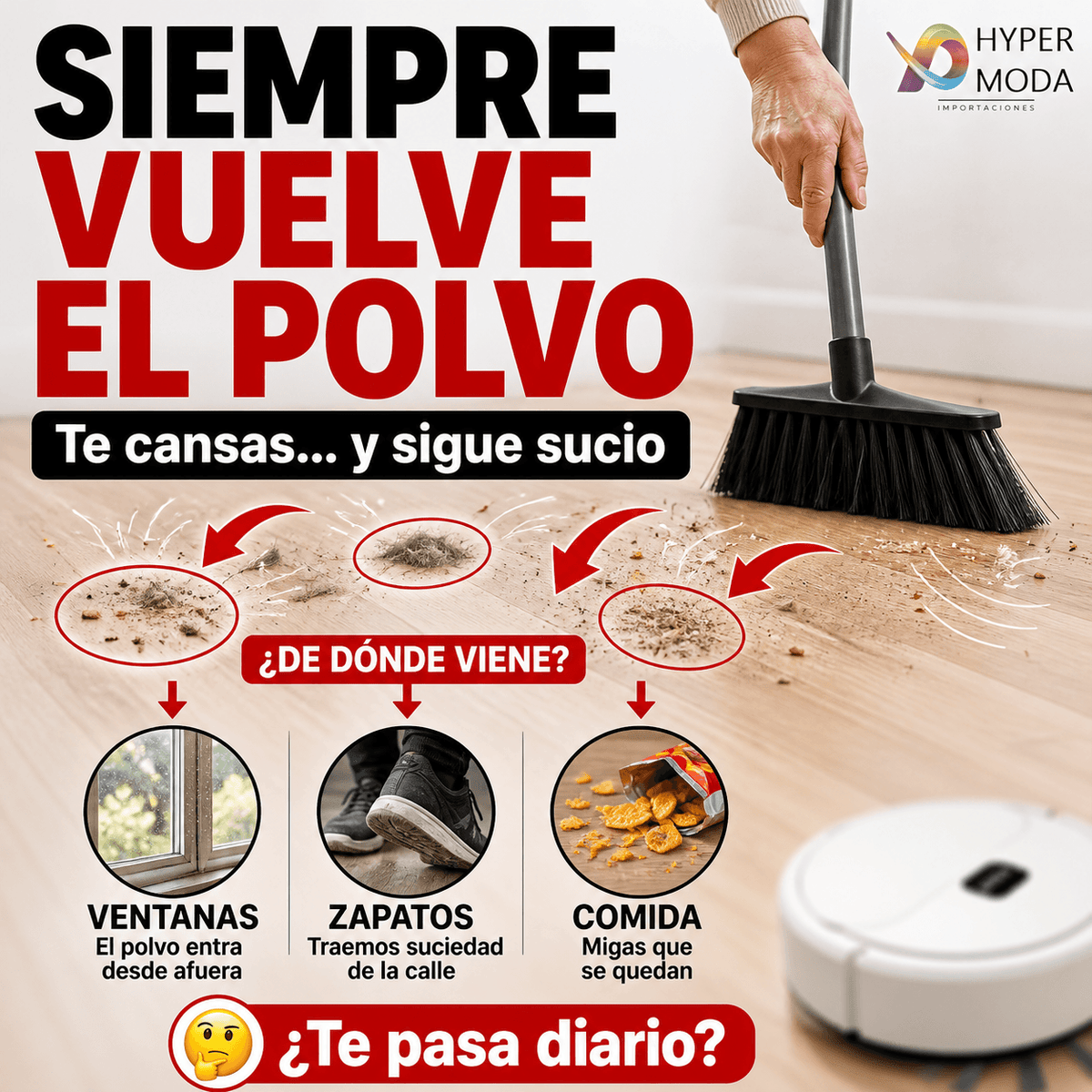 Aspiradora Robot Inteligente Control Remoto