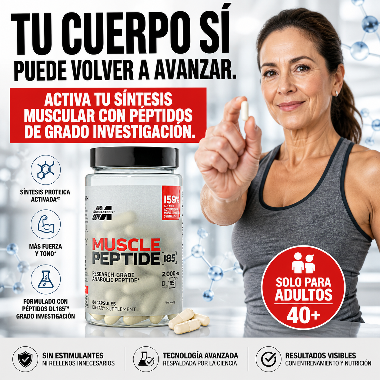 Muscletech® Peptide 84 Cápsulas