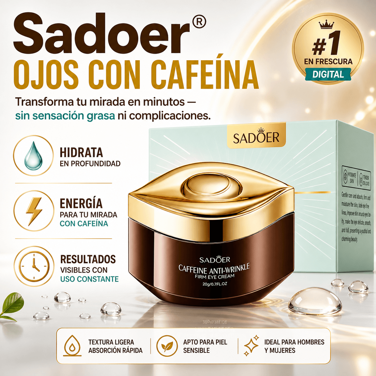 Sadoer® Crema Anti ojeras para 20g