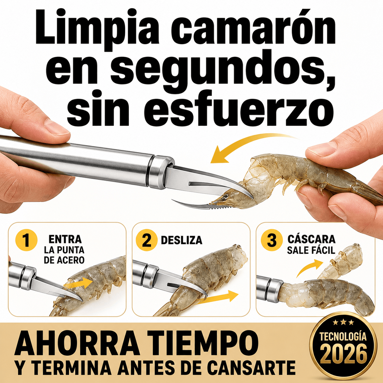 Cuchillo pelador de Limpieza de Mariscos