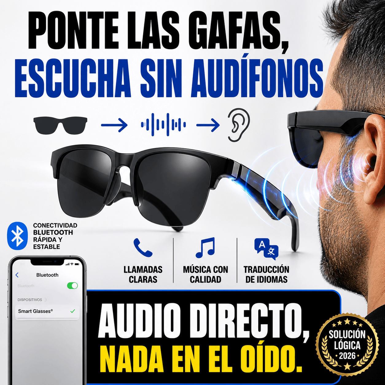 Smart Glasses® con Conectividad Bluetooth y Audio