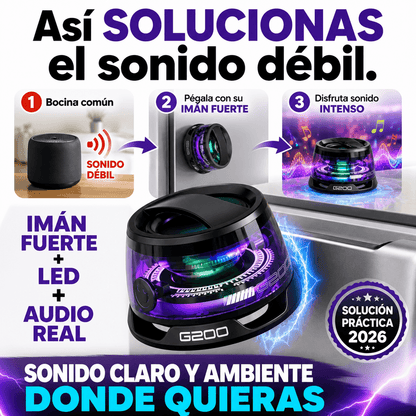 Mini Bocina Bluetooth LED Magnética