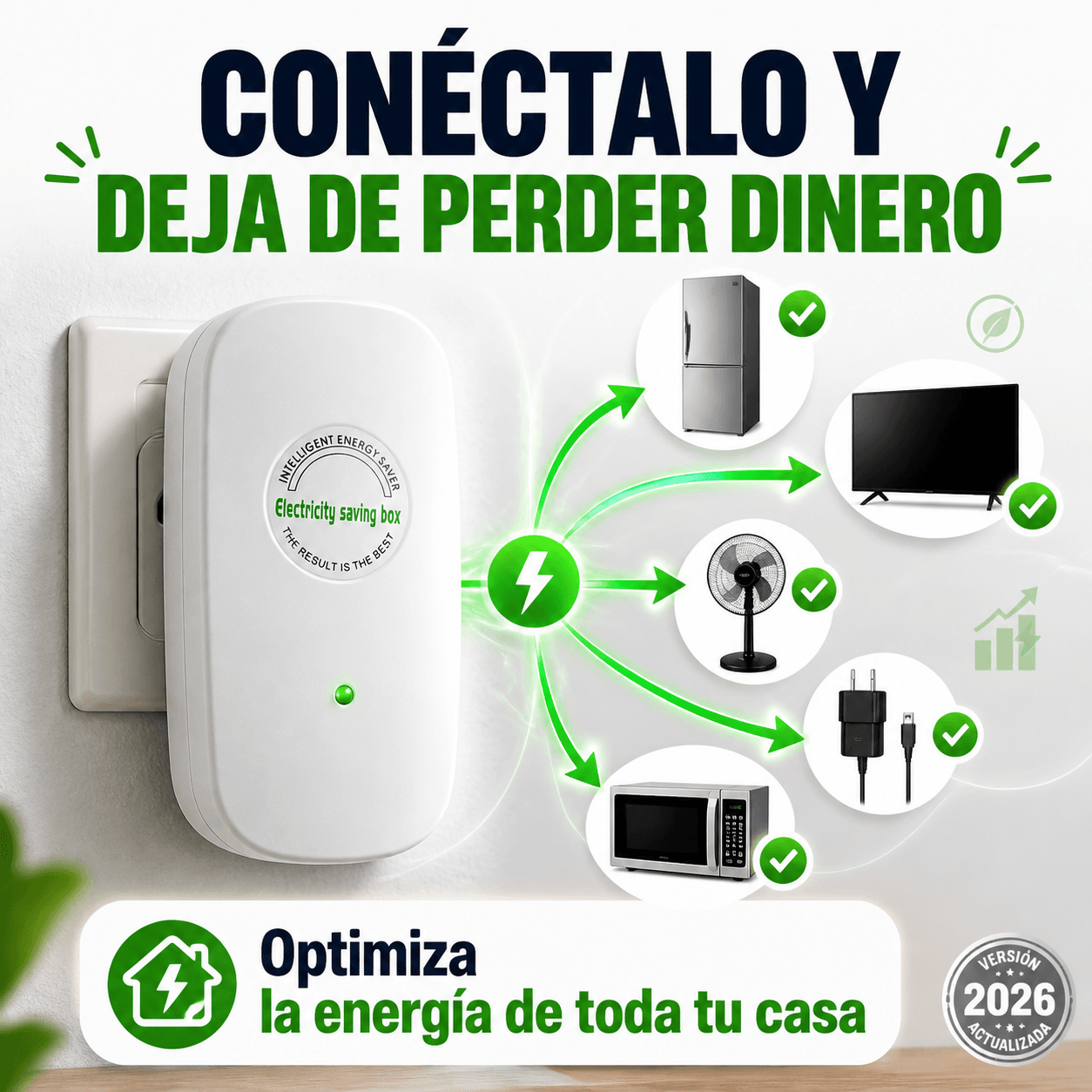 Dispositivo de Ahorro de Energía Inteligente con LED Indicador