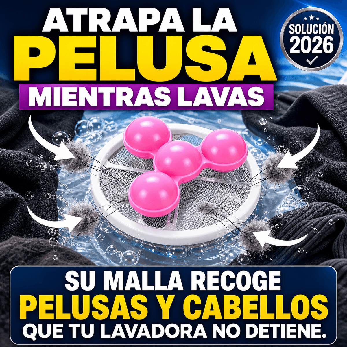 Atrapa Pelusa Flotante para Lavadora