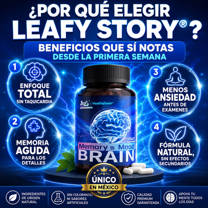 Leafy Story® Suplemento Cerebral 60 Cápsulas