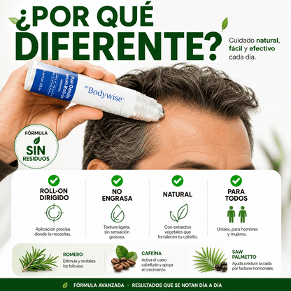 Be Bodywise® Sérum Capilar Roll-On 25 ml con Hierbas Activas