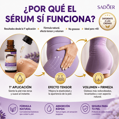 Sérum Reafirmante y Voluminizador de Glúteos