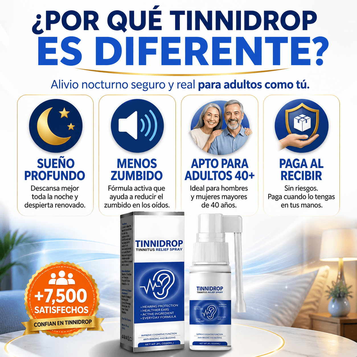 Spray Alivio de Tinnitus con Ingredientes Activos