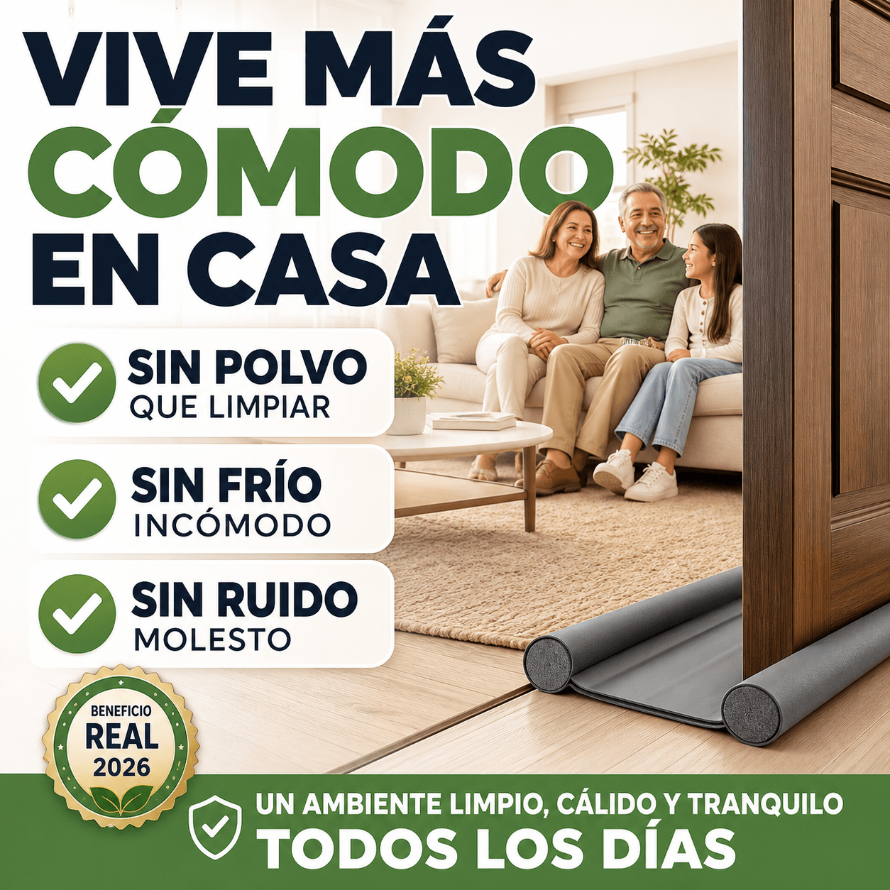Burlete Doble Aislante para Puertas