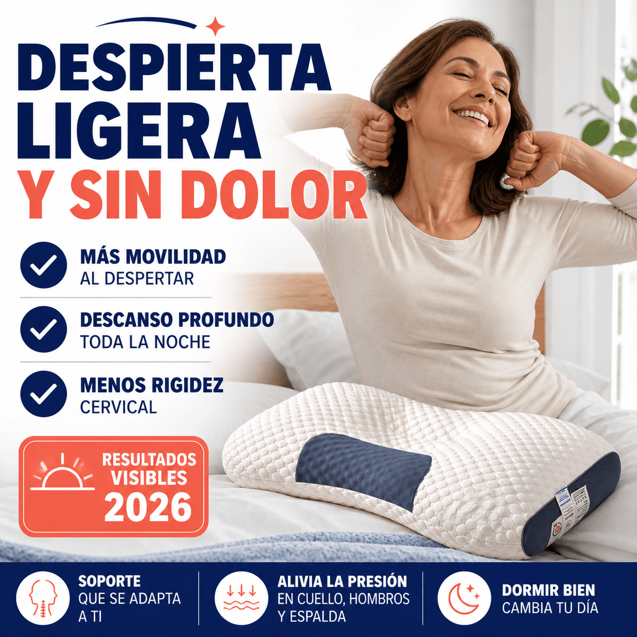 Almohada Ortopédica de Espuma Viscoelástica