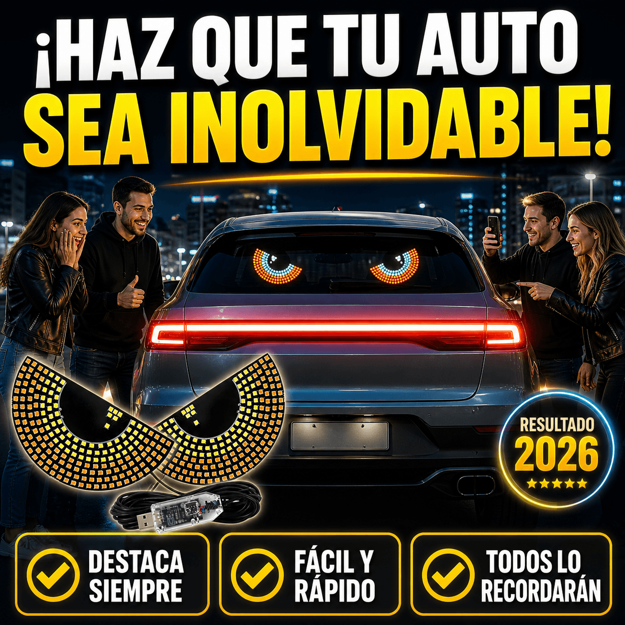 Set Ojos de Luces LED Animadas™ con Efectos HD