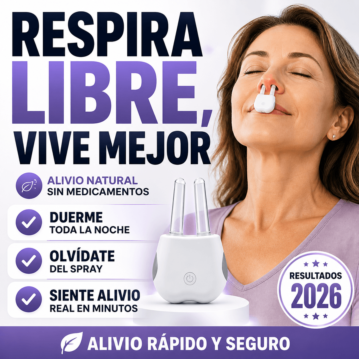 Descongestionador Nasal™ Alivio Rápido Fototerapia