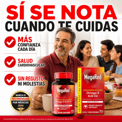 MegaRed® Aceite de Krill Extra Fuerte 90 Cápsulas