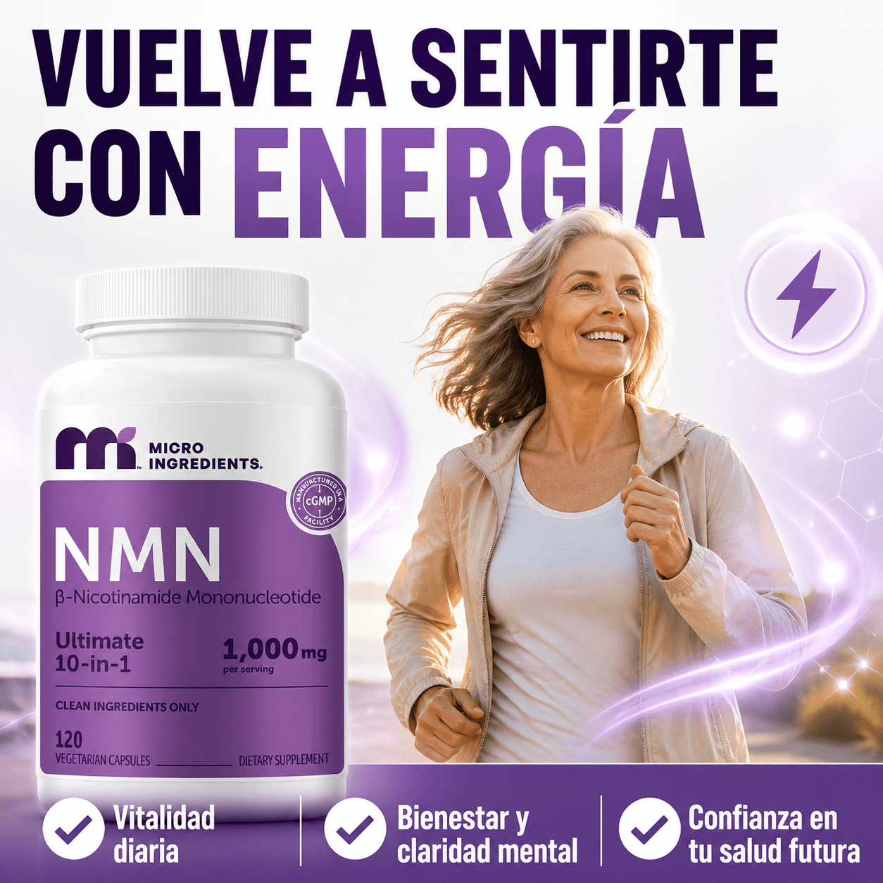Suplemento NMN Energía y Antienvejecimiento