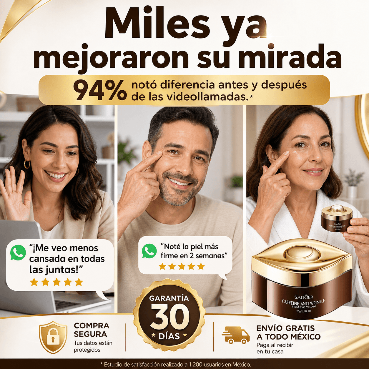 Sadoer® Crema Anti ojeras para 20g