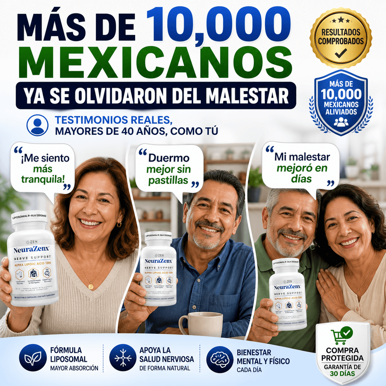 Zen Health® Cápsulas de Soporte Nervioso 120 Cápsulas