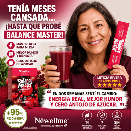Newellme® Polvo de Superalimentos Mezcla de Bayas 14 Sobres