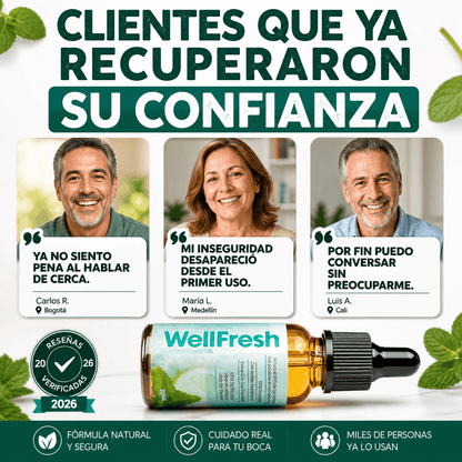 Solución Oral WellFresh® 30ml Antibacteriana