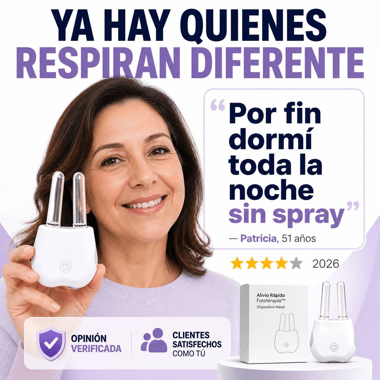 Descongestionador Nasal™ Alivio Rápido Fototerapia