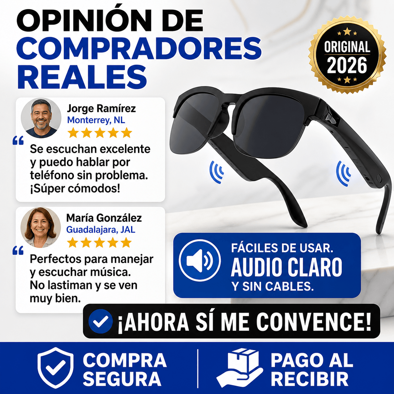 Smart Glasses® con Conectividad Bluetooth y Audio