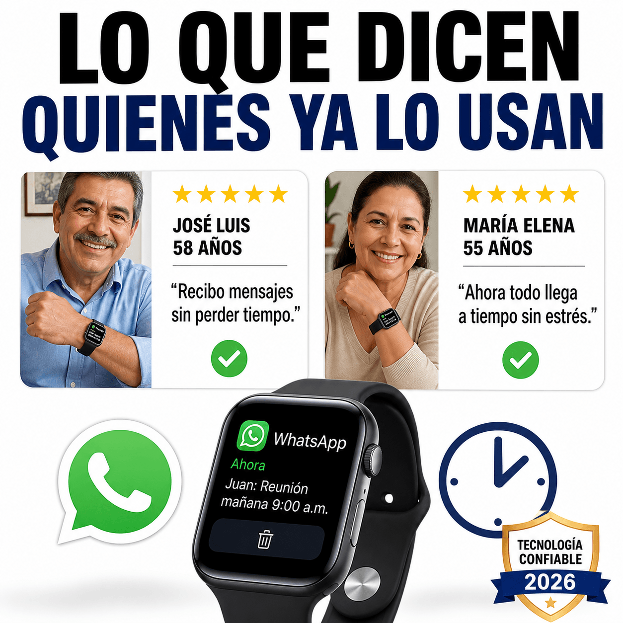 WatchTech® Reloj Inteligente Bluetooth Notificaciones