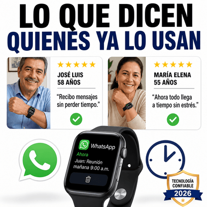 WatchTech® Reloj Inteligente Bluetooth Notificaciones
