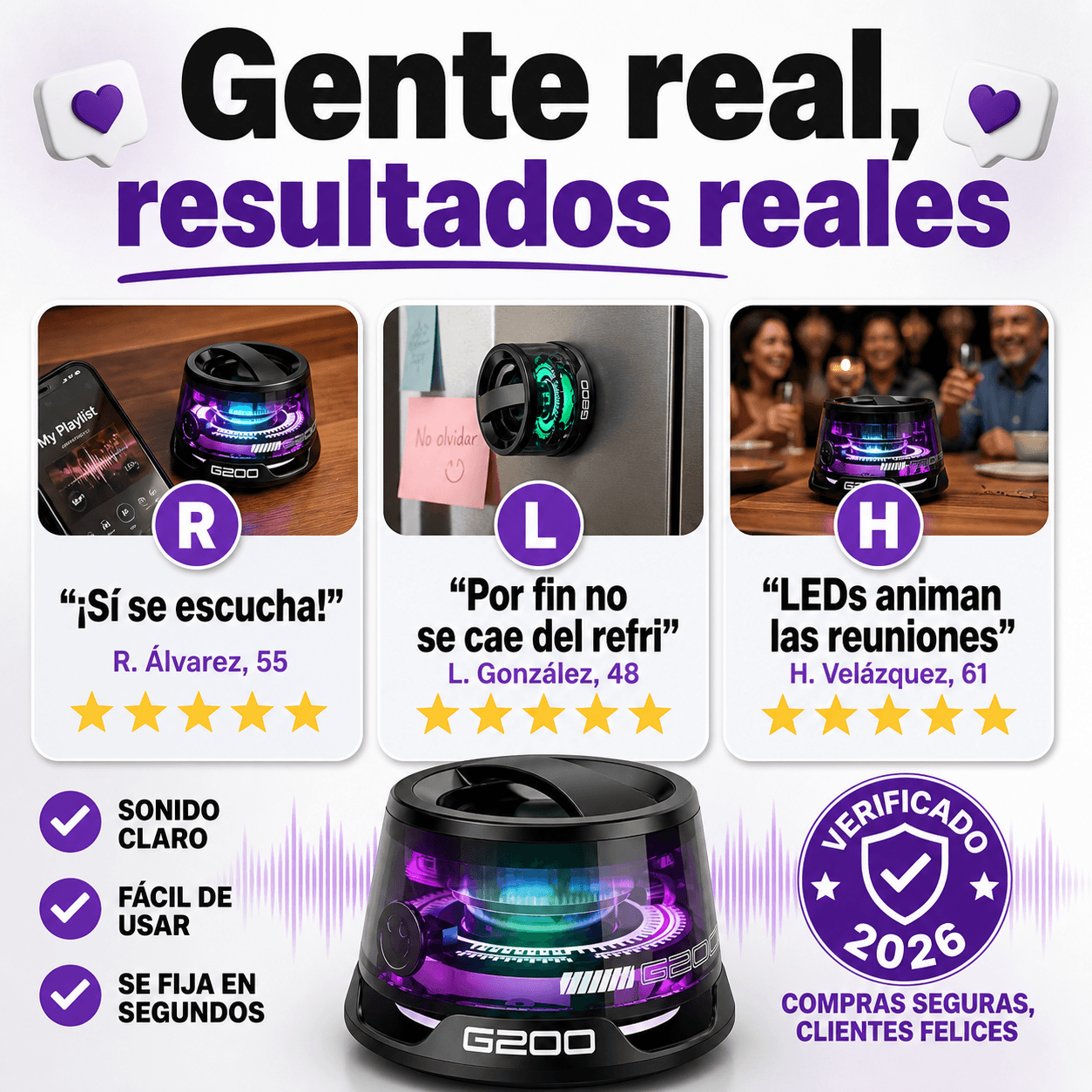 Mini Bocina Bluetooth LED Magnética