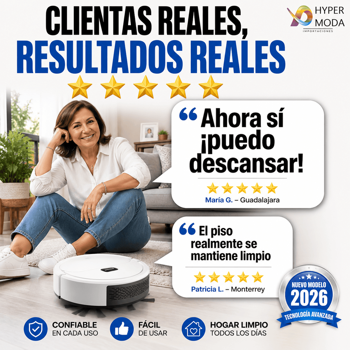 Aspiradora Robot Inteligente Control Remoto