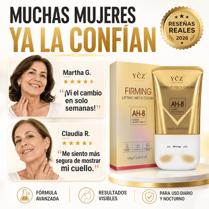 YÇZ® Crema Reafirmante Cuello con AH-8 120g