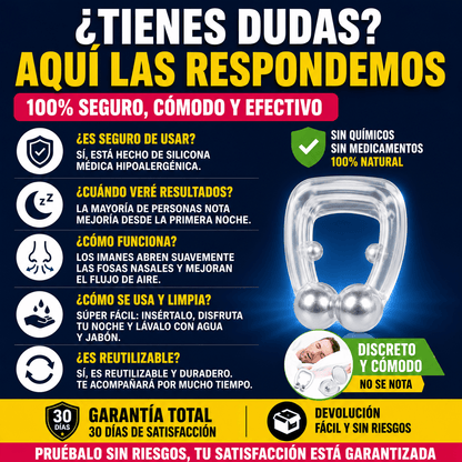 Silent Sleep™ Pinza Nasal Magnética Anti Ronco